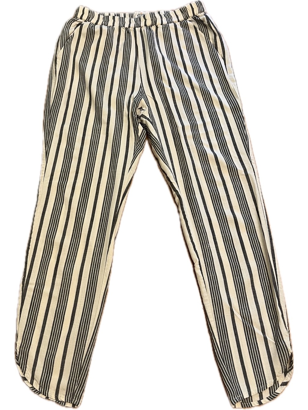 Marine Layer  Spring 2021 Allison Pant in White/Navy Stripe - Women’s Small